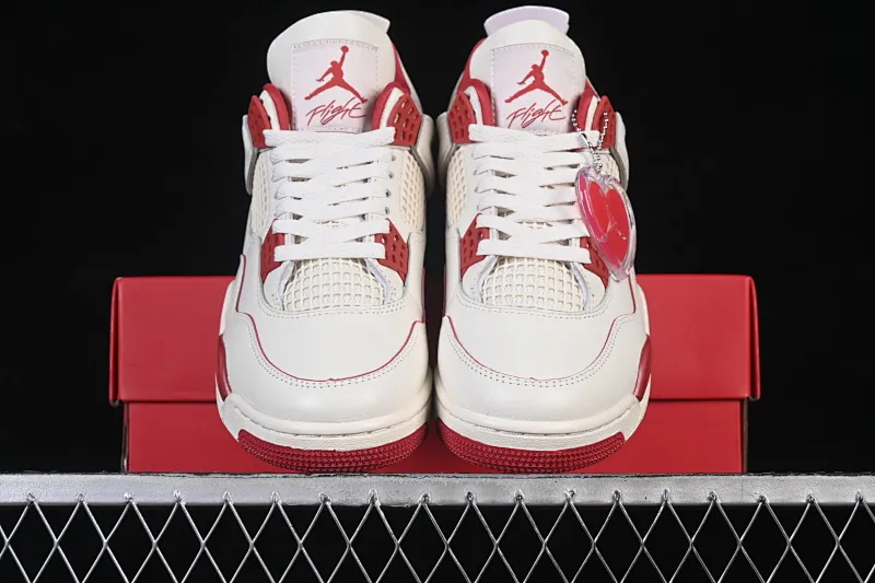 All categories Air Jordan Jordan series basketball shoes Air Jordan 4 TK version Air Jordan 4 Retro "Valentine's Day" AJ4 Joe 4 Red Valentine's Day HV0823-108